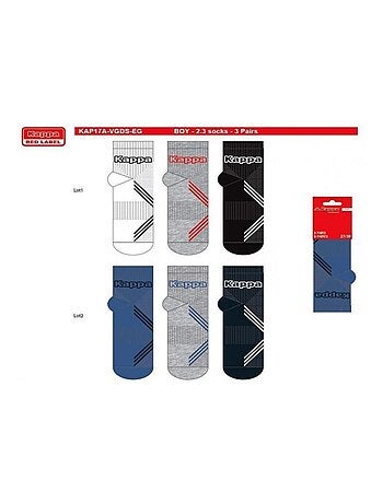 Chaussettes Enfant QUARTER KAPPA - Pack de 6