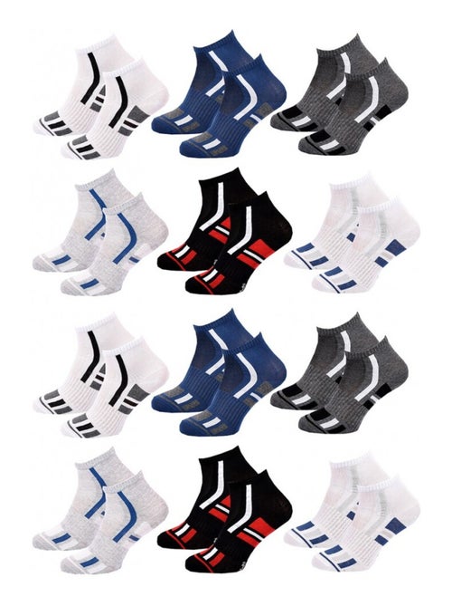 Chaussettes Enfant QUARTER SERGIO TACCHINI Lot de 12 - Pack de 12 - Kiabi