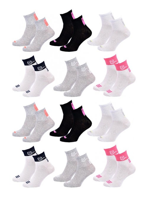 Chaussettes Enfant QUARTER SERGIO TACCHINI Lot de 12 - Pack de 12 - Kiabi