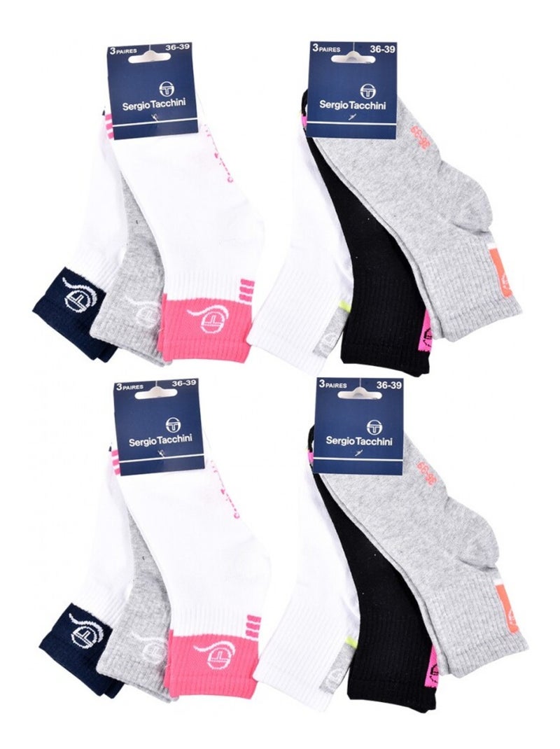 Chaussettes Enfant QUARTER SERGIO TACCHINI Lot de 12 - Pack de 12 Multicolore - Kiabi