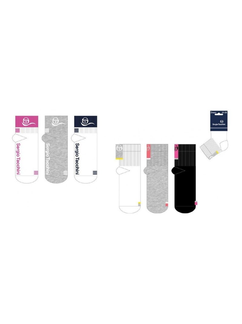 Chaussettes Enfant QUARTER SERGIO TACCHINI Lot de 12 - Pack de 12 Multicolore - Kiabi