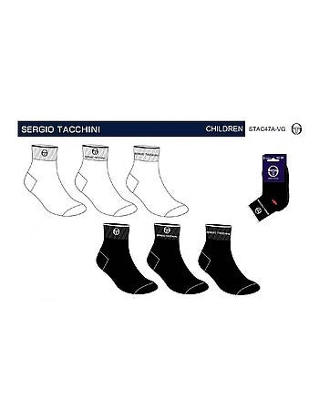 Chaussettes enfant QUARTER SERGIO TACCHINI Lot de 6 - Pack de 6