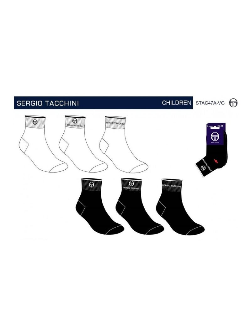 Chaussettes enfant QUARTER SERGIO TACCHINI Lot de 6 - Pack de 6 Multicolore - Kiabi
