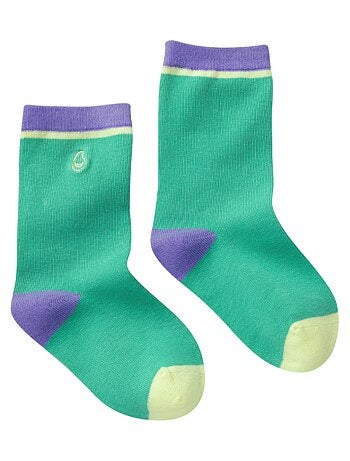 Chaussettes enfant sans couture unies