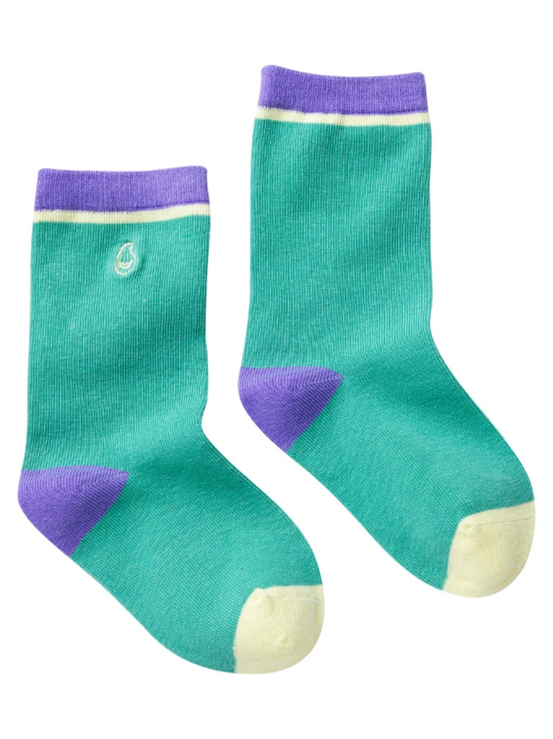 Chaussettes enfant sans couture unies Vert - Kiabi