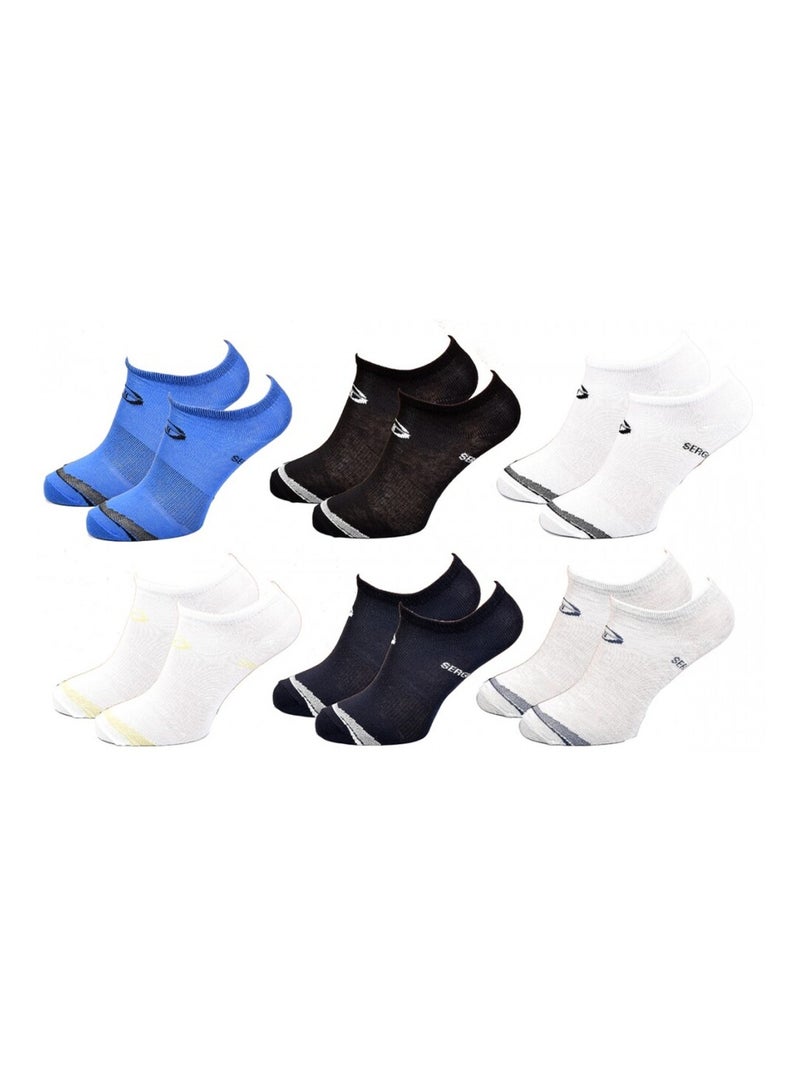 Chaussettes Enfant SERGIO TACCHINI Socquettes en Coton Majoritaire - Pack de 12 Multicolore - Kiabi