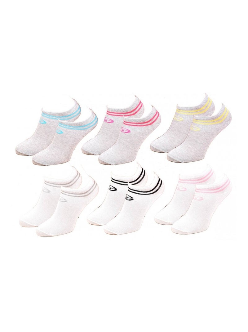 Chaussettes Enfant SERGIO TACCHINI Socquettes en Coton Majoritaire - Pack de 6 Multicolore - Kiabi