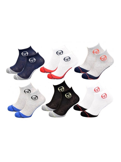 Chaussettes Enfant SERGIO TACCHINI Socquettes en Coton Majoritaire - Pack de 6 - Kiabi