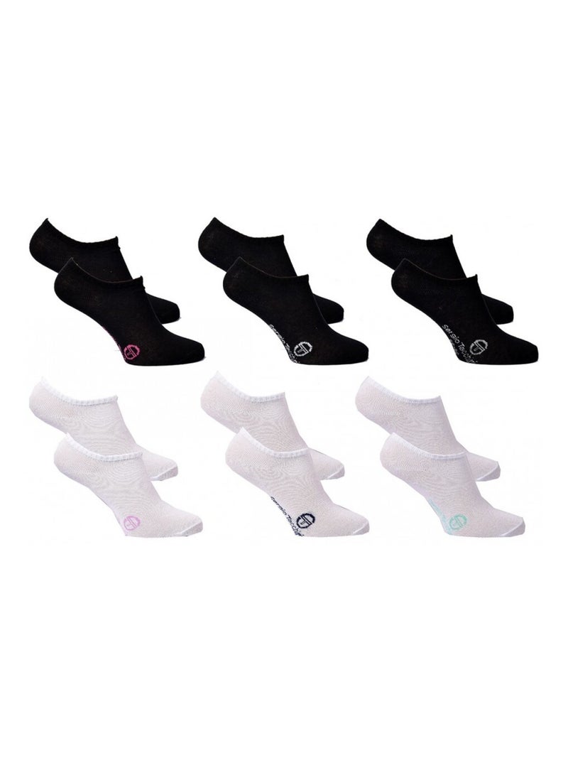 Chaussettes Enfant SERGIO TACCHINI Socquettes en Coton Majoritaire - Pack de 6 Multicolore - Kiabi