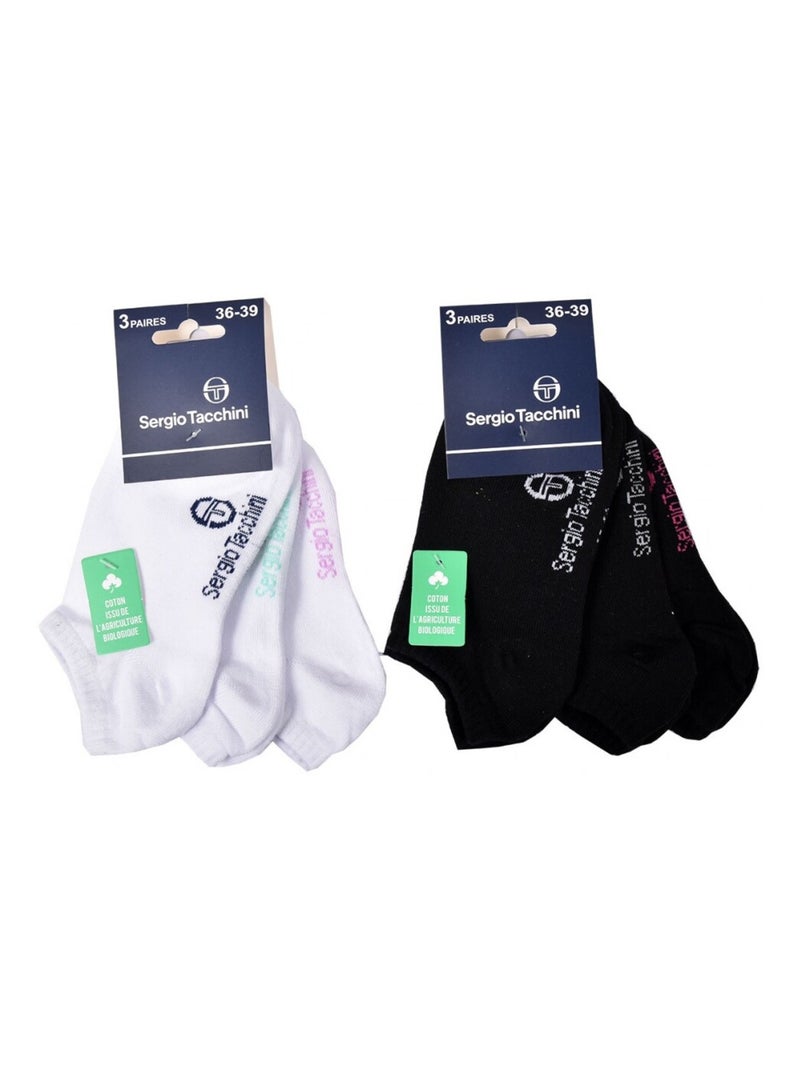 Chaussettes Enfant SERGIO TACCHINI Socquettes en Coton Majoritaire - Pack de 6 Multicolore - Kiabi
