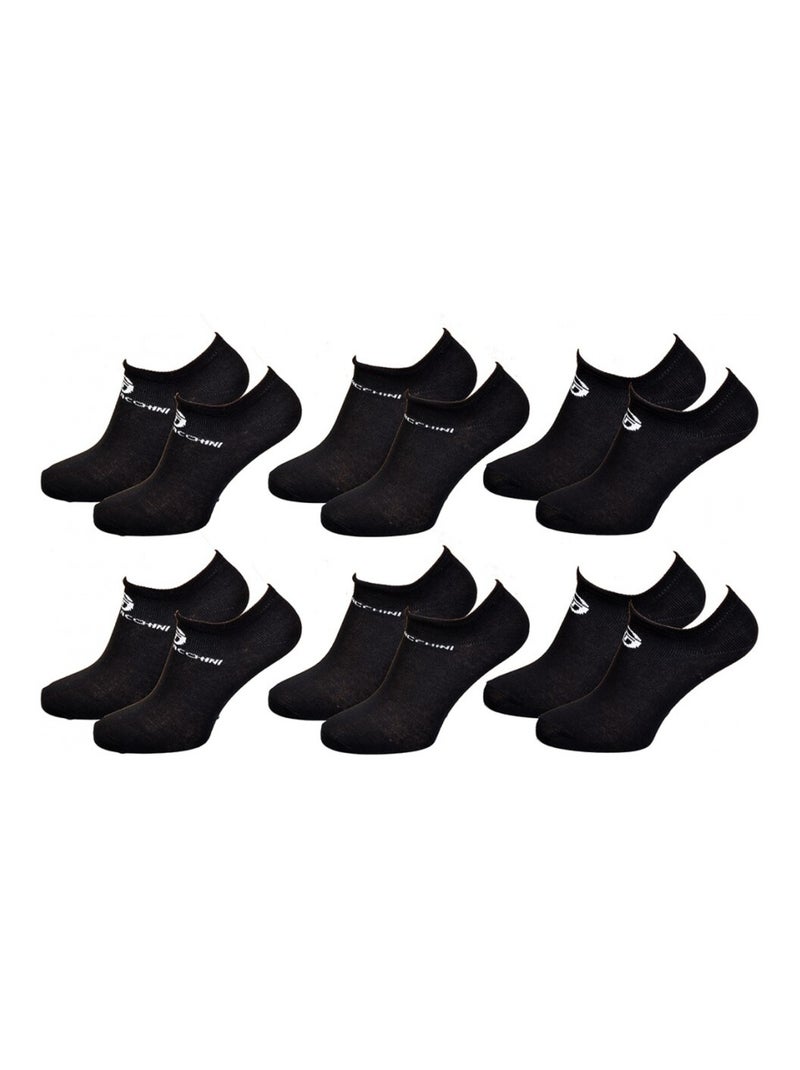 Chaussettes Enfant SERGIO TACCHINI Socquettes en Coton Majoritaire - Pack de 6 Noir - Kiabi