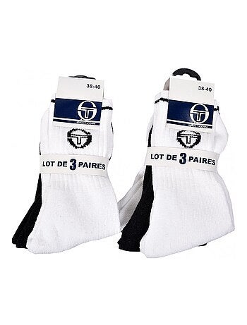 Chaussettes Enfant SERGIO TACCHINI TENNIS CREW Coton Majoritaire Confort et Qualité - Pack de 12