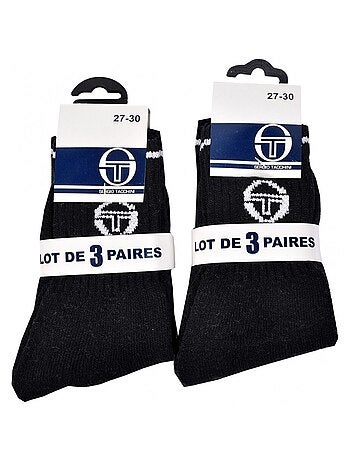 Chaussettes Enfant SERGIO TACCHINI TENNIS CREW Coton Majoritaire Confort et Qualité - Pack de 12