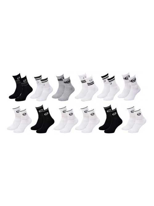 Chaussettes Enfant SERGIO TACCHINI TENNIS CREW Coton Majoritaire Confort et Qualité - Pack de 12 - Kiabi Chaussettes Enfant SERGIO TACCHINI TENNIS CREW Coton Majoritaire Confort et Qualité - Pack de 12 - Kiabi