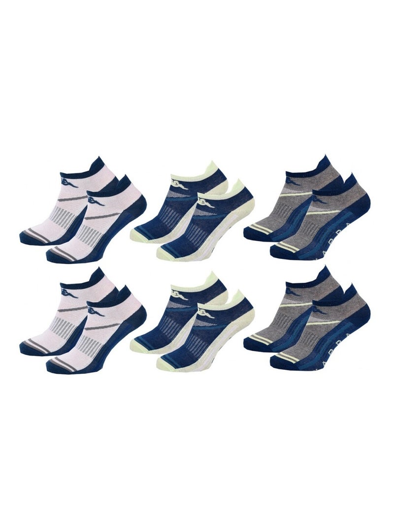 Chaussettes Enfant SNEAKER KAPPA - Pack de 6 Blanc Multicolore Gris - Kiabi