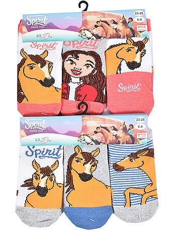 Chaussettes Enfant SPIRIT fantaisie -Assortiment modèles photos selon arrivages- - Pack de 9