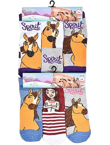 Chaussettes Enfant SPIRIT fantaisie -Assortiment modèles photos selon arrivages- - Pack de 9