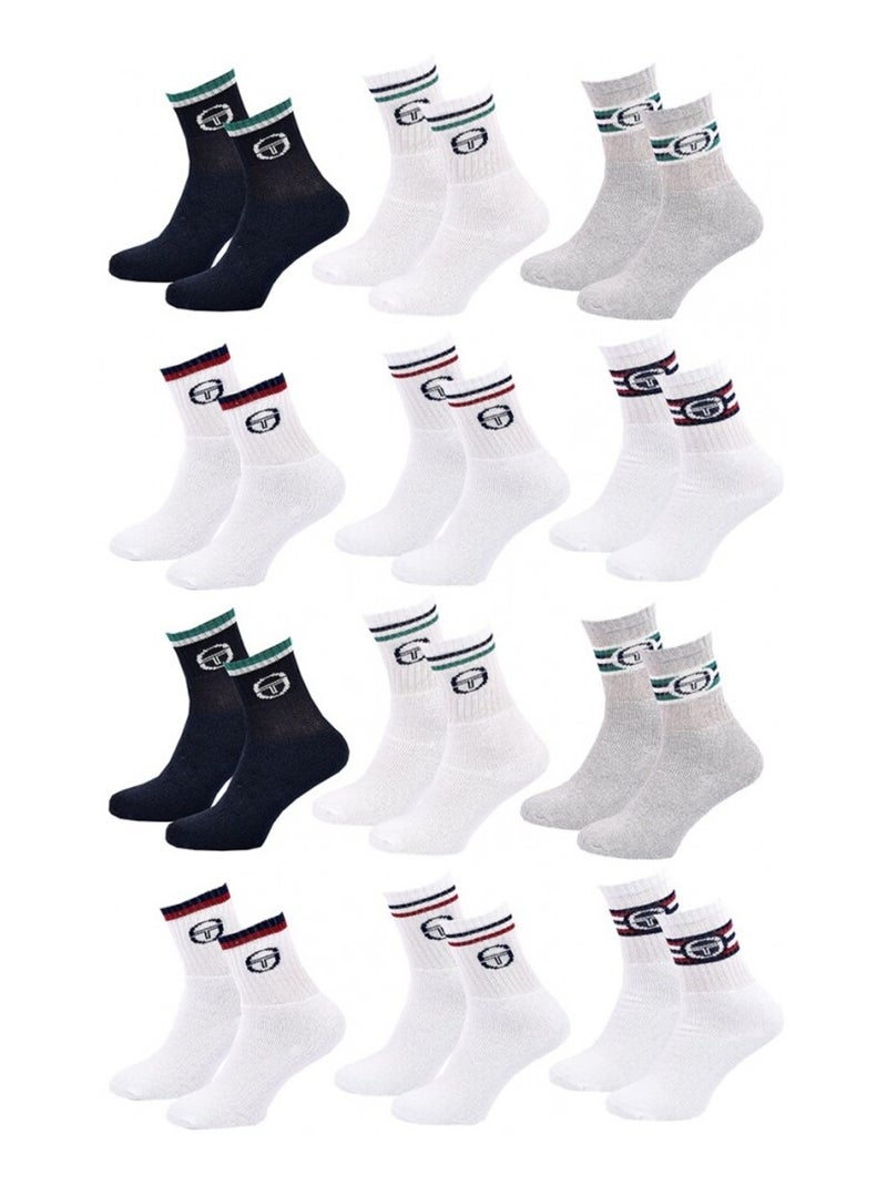 Chaussettes Enfant TENNIS SERGIO TACCHINI - Pack de 12 Multicolore - Kiabi