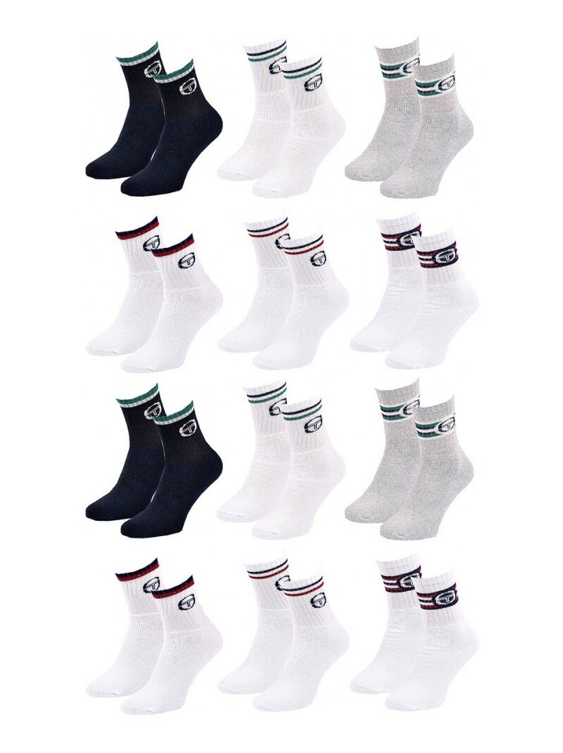 Chaussettes Enfant TENNIS SERGIO TACCHINI - Pack de 12 Multicolore - Kiabi