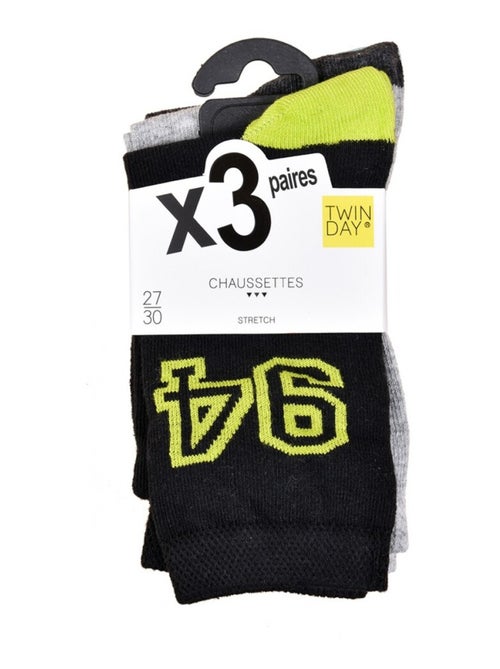 Chaussettes Enfant TWINDAY - Pack de 3 - Kiabi