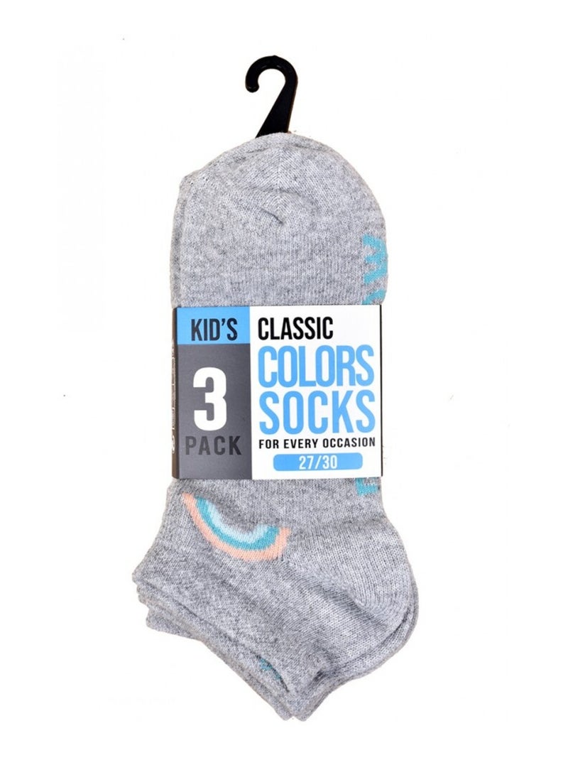 Chaussettes Enfant TWINDAY - Pack de 3 Gris - Kiabi