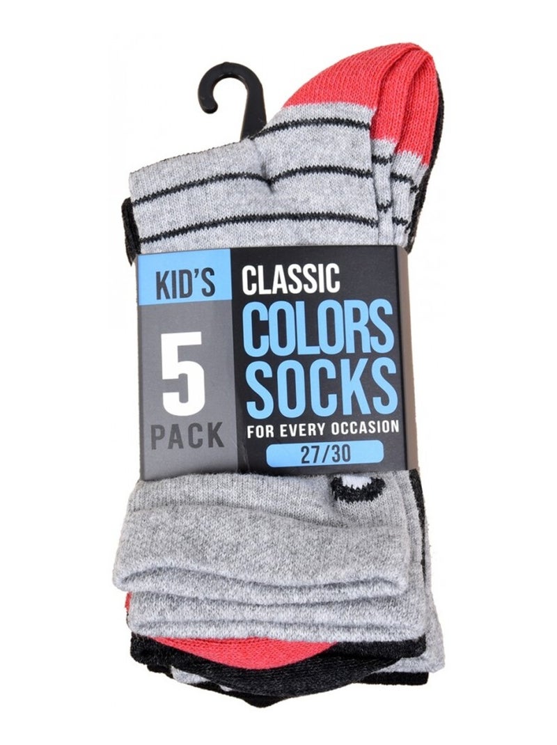 Chaussettes Enfant TWINDAY - Pack de 5 Noir Rose Gris - Kiabi