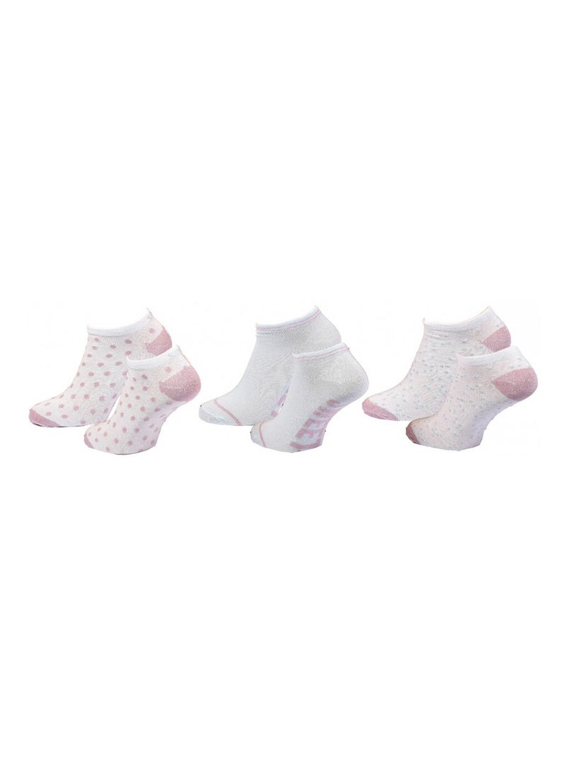 Chaussettes Enfant TWINDAY - Pack de 6 Blanc Rose - Kiabi