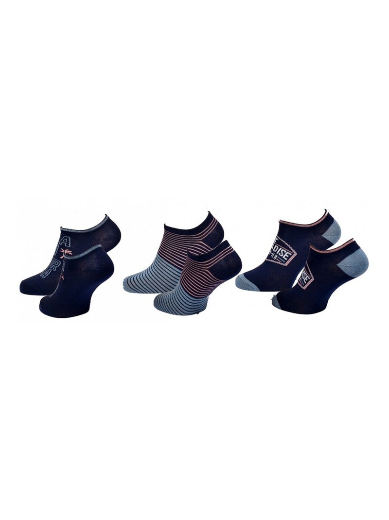 Chaussettes Enfant TWINDAY - Pack de 6 Bleu Bleu ciel Bleu - Kiabi