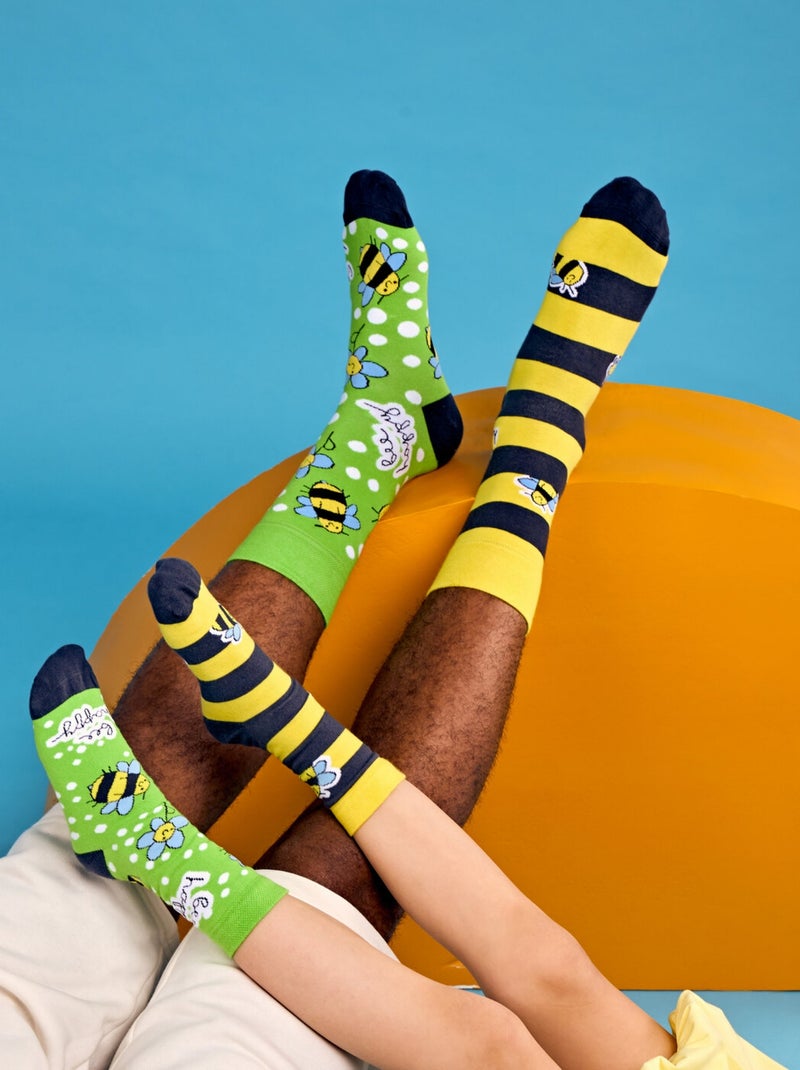 Chaussettes Enfants Dedoles  Abeilles Butineuses Jaune - Kiabi