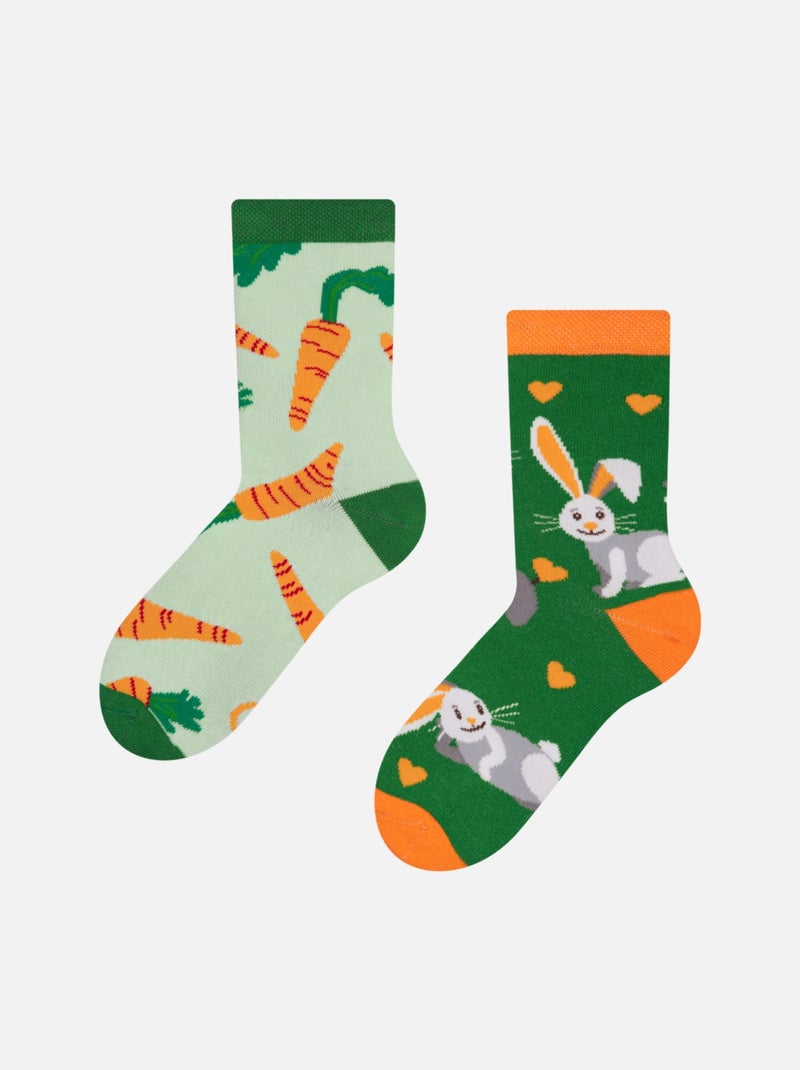 Chaussettes Enfants Dedoles  Carottes et Lapins Vert - Kiabi