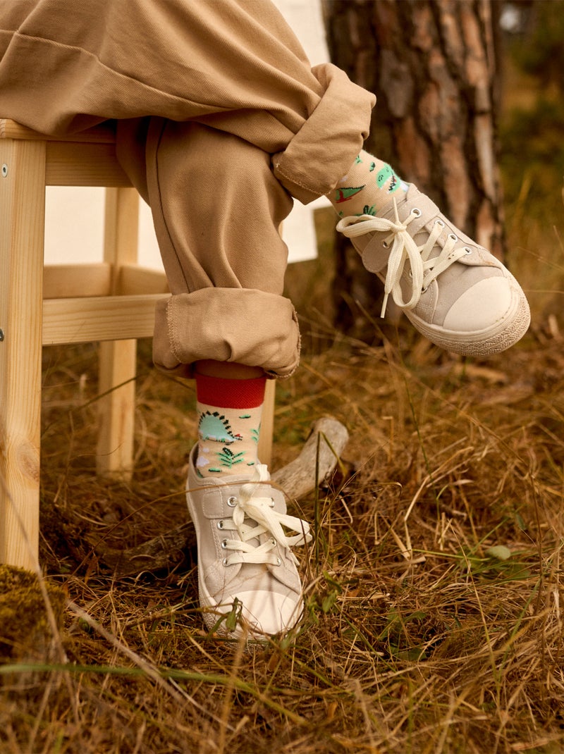 Chaussettes Enfants Dedoles Dino Skatepark Beige - Kiabi