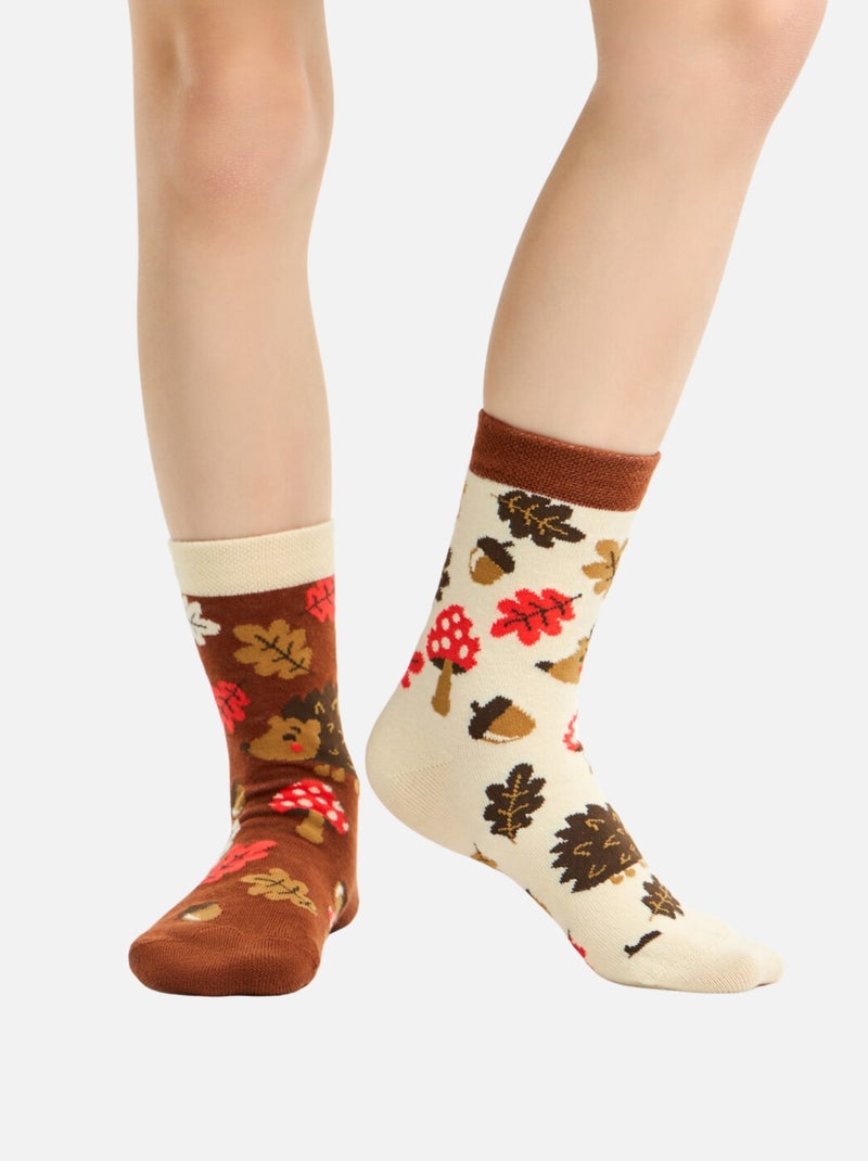 Chaussettes Enfants Dedoles  Hérisson Forestier Marron - Kiabi