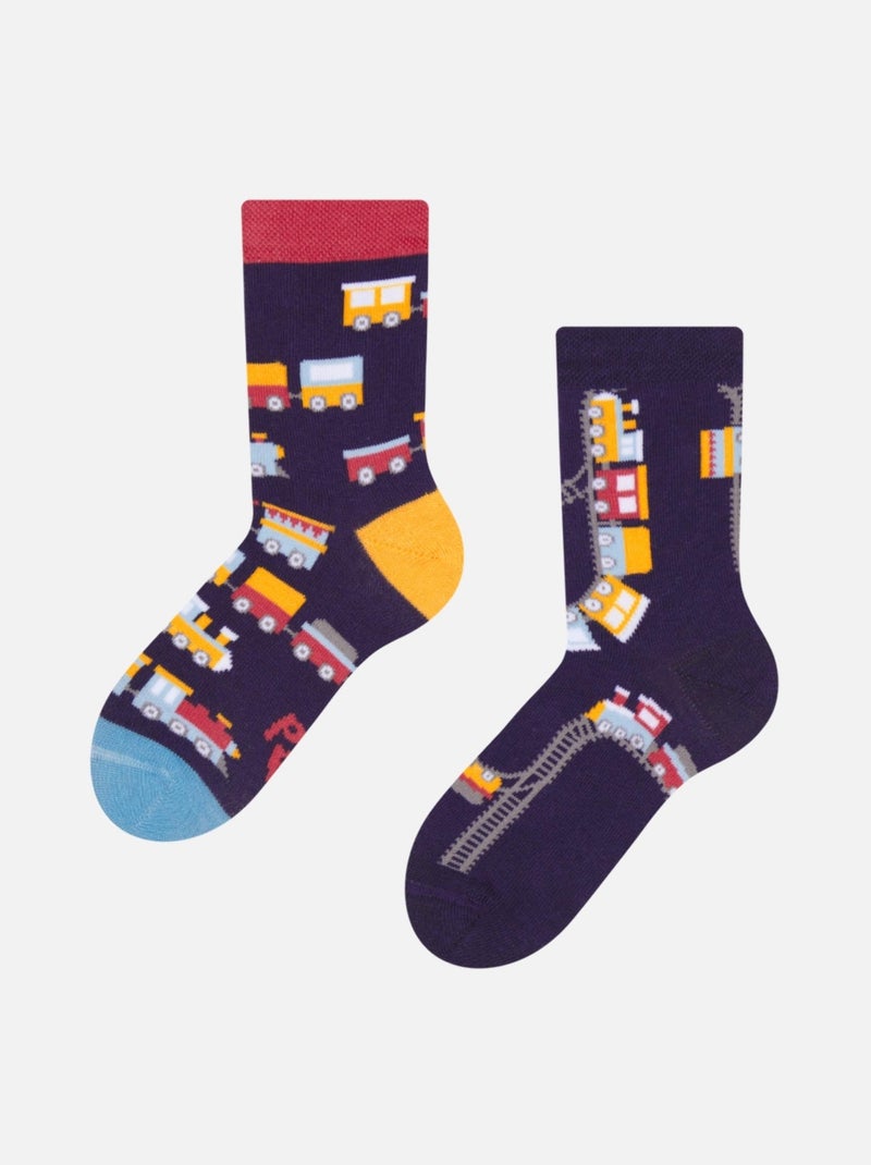 Chaussettes Enfants Dedoles  Trains Bleu - Kiabi