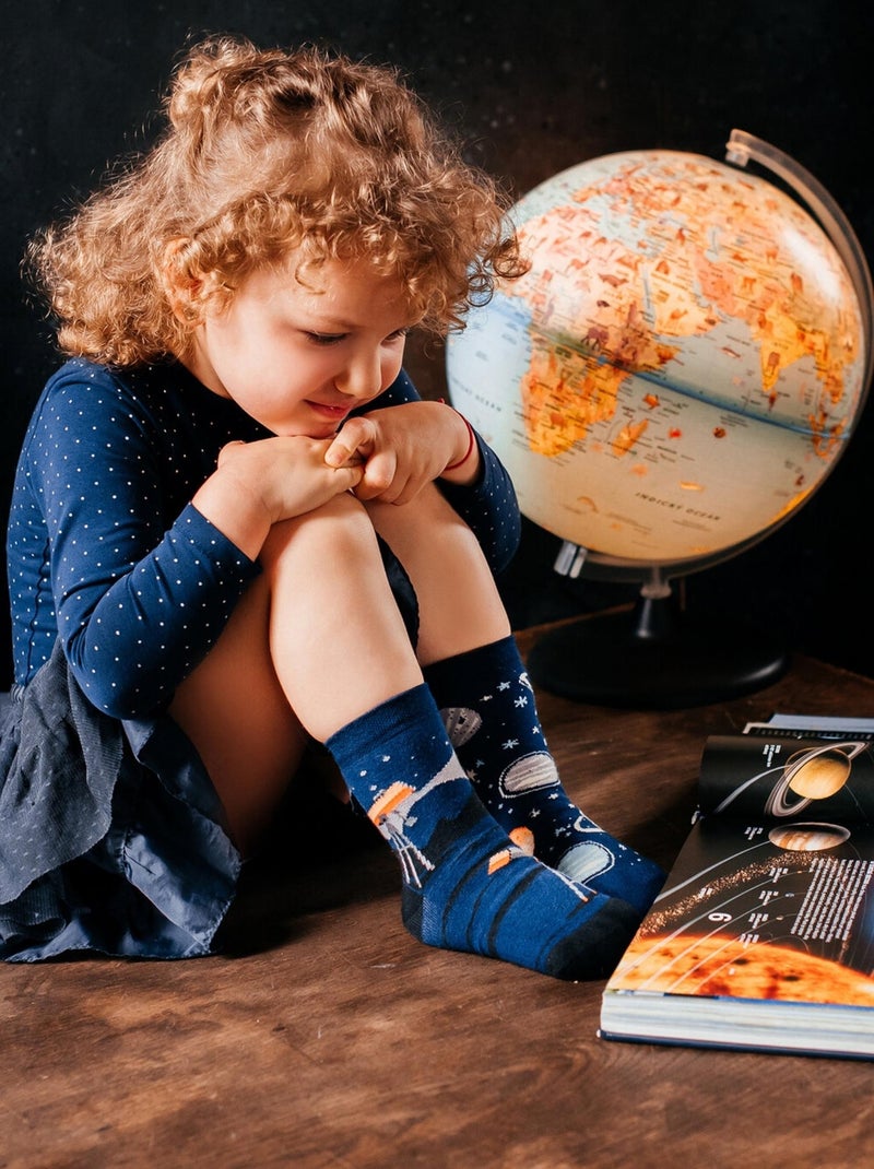Chaussettes Enfants Dedoles  Univers Profond Bleu - Kiabi
