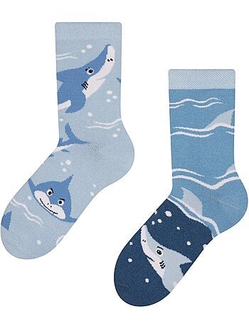 Chaussettes Enfants Requin Gris