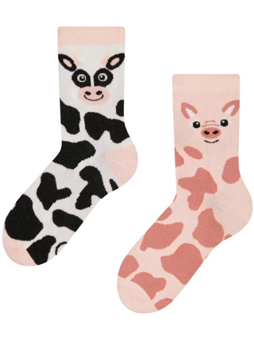 Chaussettes Enfants Vache et Cochon - Kiabi