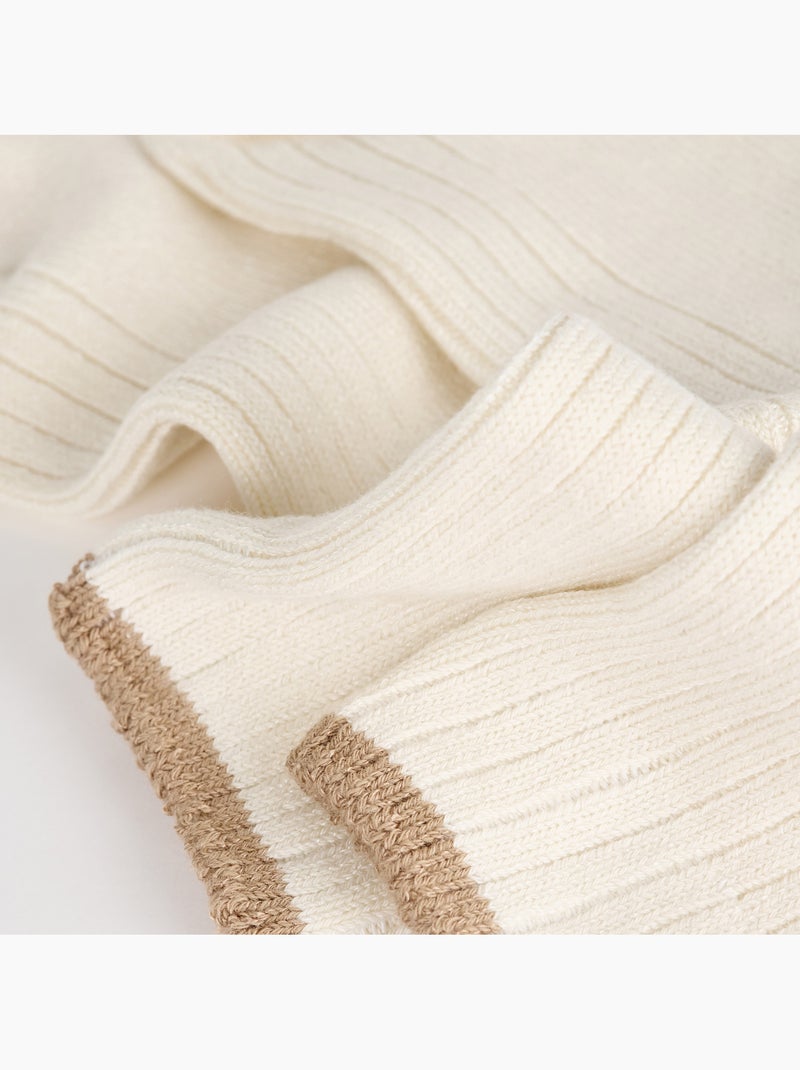 Chaussettes épaisses Bamboo Corail/Turquoise/Crème - Kiabi
