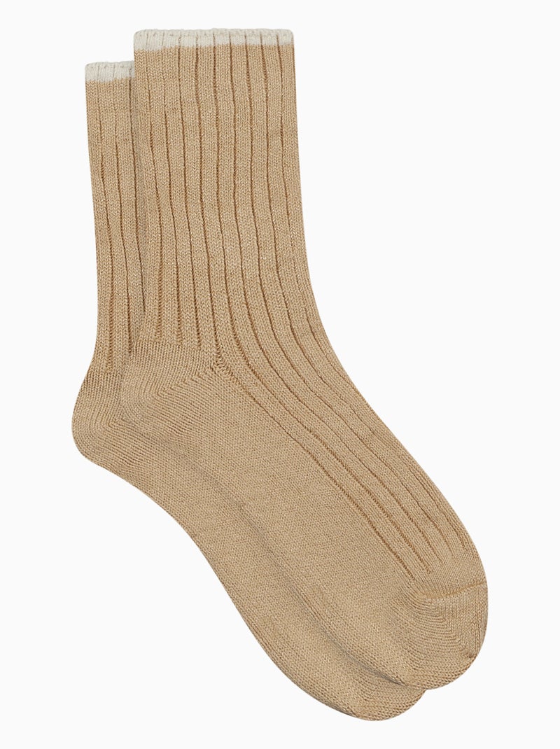 Chaussettes épaisses Bomboo Beige - Kiabi