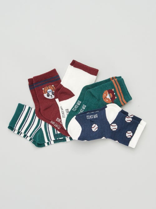 Chaussettes fantaisie - Lot de 5 - Kiabi