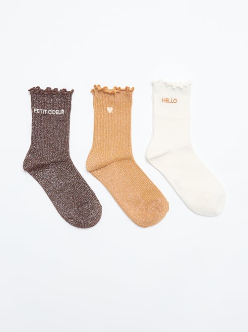 Chaussettes fantaisies à paillettes - Kiabi Chaussettes fantaisies à paillettes - Kiabi