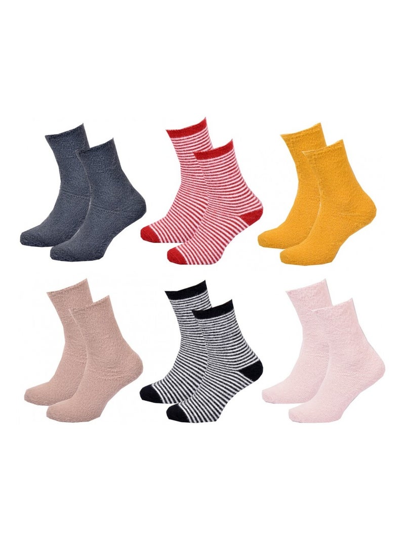 Chaussettes Femme CHEVIGNON - Pack de 6 Gris Multicolore Blanc - Kiabi