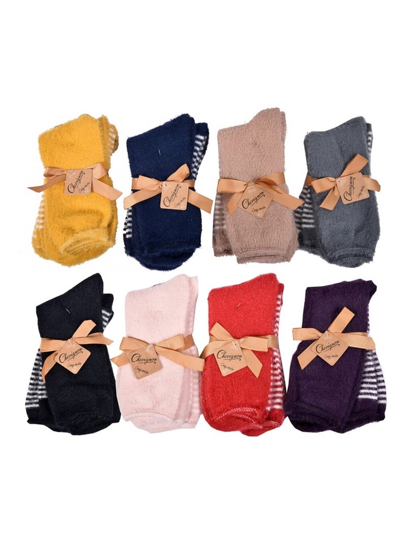 Chaussettes Femme CHEVIGNON - Pack de 6 Gris Multicolore Blanc - Kiabi