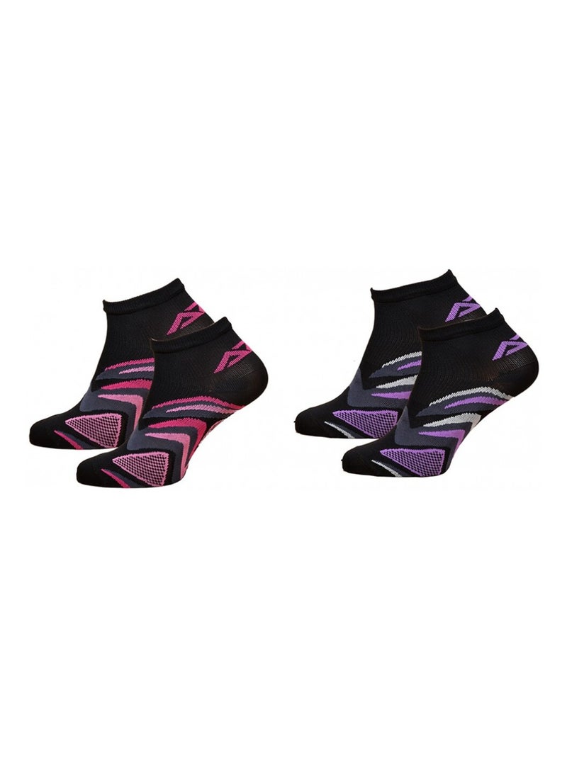 Chaussettes Femme Coton Majoritaire - Pack de 2 Noir - Kiabi