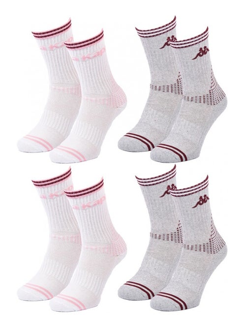 Chaussettes Femme CREW KAPPA - Pack de 4 - Kiabi