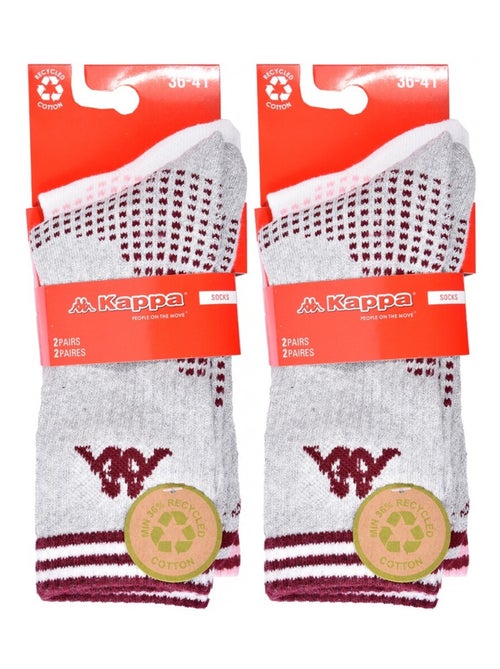 Chaussettes Femme CREW KAPPA - Pack de 4 - Kiabi