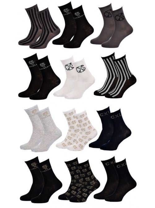 Chaussettes femme CXL By LACROIX Qualité et Confort - Pack de 12 - Kiabi