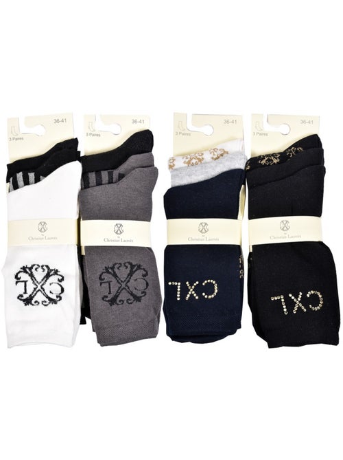 Chaussettes femme CXL By LACROIX Qualité et Confort - Pack de 12 - Kiabi