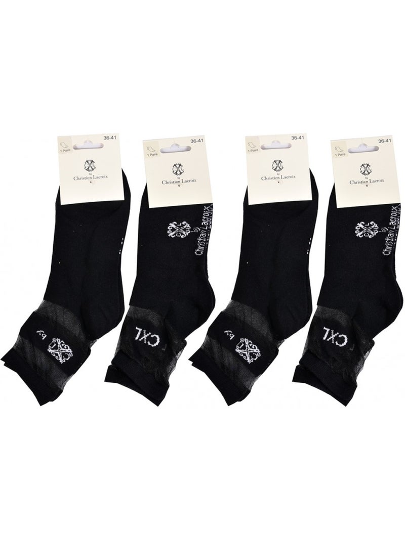 Chaussettes femme CXL By LACROIX Qualité et Confort - Pack de 4 Multicolore - Kiabi