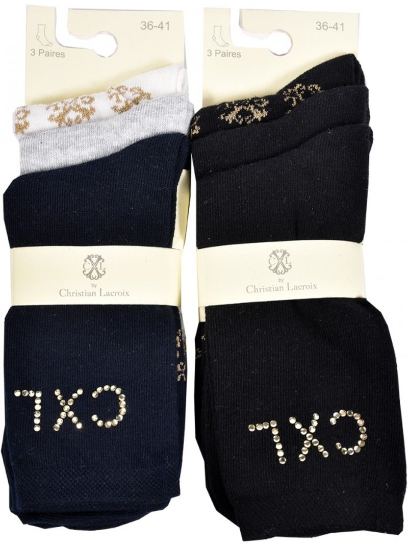 Chaussettes femme CXL By LACROIX Qualité et Confort - Pack de 6 Multicolore - Kiabi