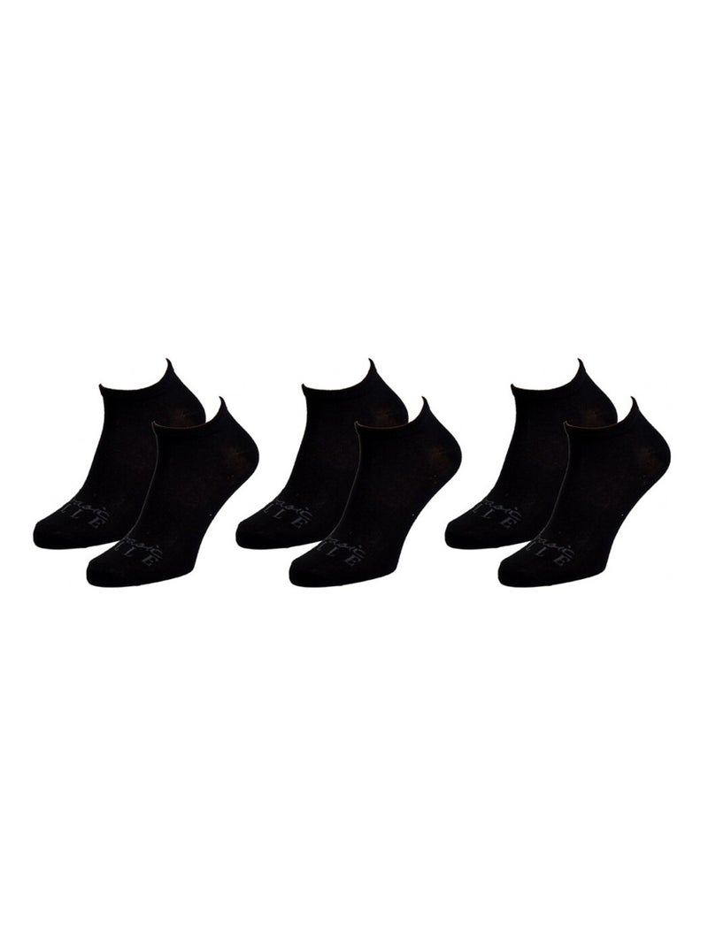 Chaussettes femme ELLE Basic - Pack de 3 Noir - Kiabi